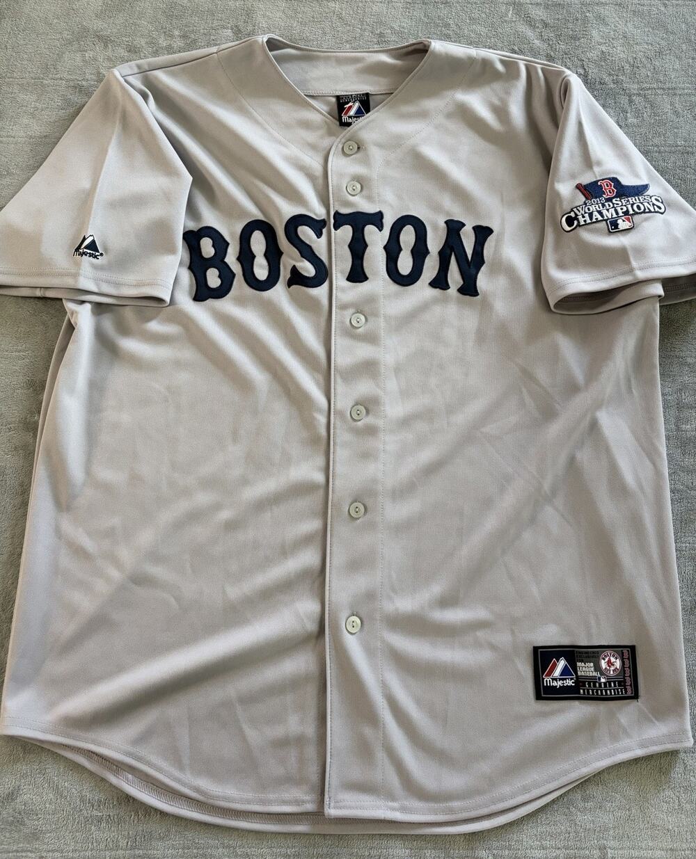 Boston Red Sox 2013 World Series Jersey Gray XL
